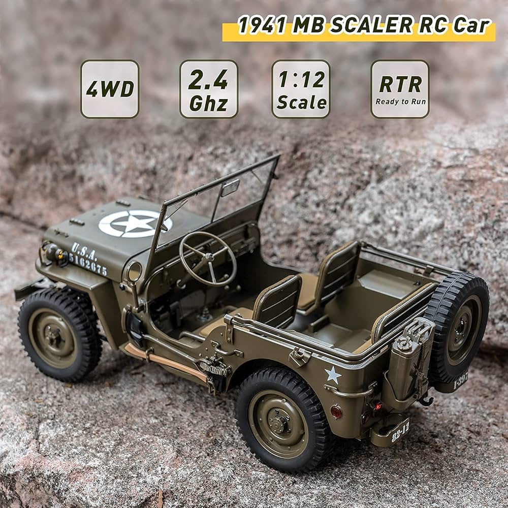 WOWRC Rochobby Rc Car-1:12 Scale 1941 Mb Scaler Rc Crawler